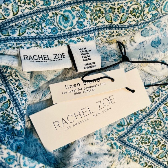 NEW Rachel Zoe Linen Blend Summer Maxi Dress Size Medium - Picture 6 of 7